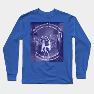 TamOshanter Burns Night Quote In Blue Long Sleeve T-Shirt